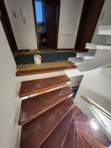 Treppenlackierung Vorbereitung